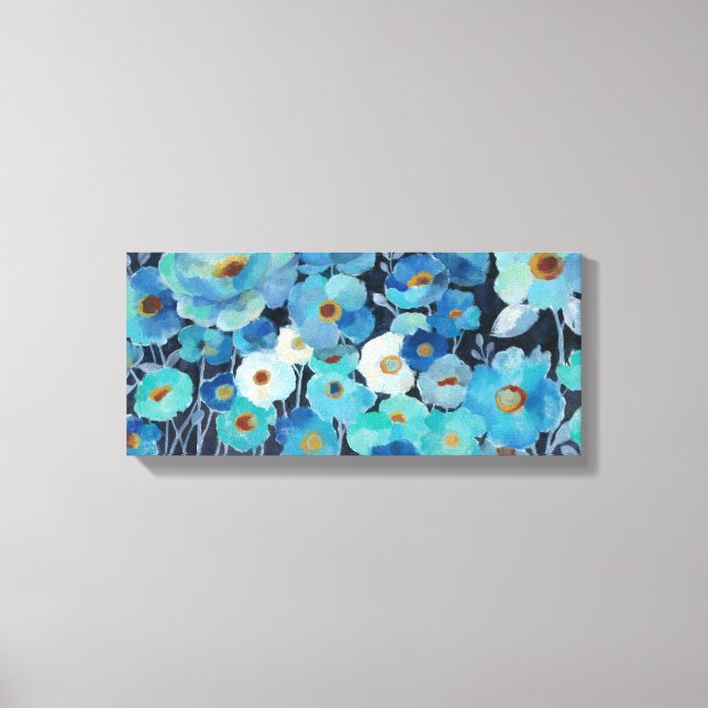 Indigo Flowers Canvas Print (Front)