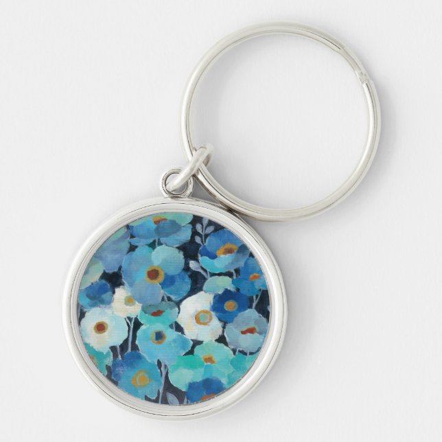 Indigo Flowers Keychain (Front)