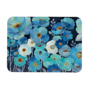 Indigo Flowers Magnet
