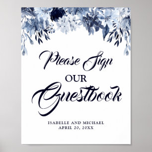 Indigo Garden Please Sign Our Wedding Guestbook