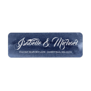 Indigo Garden Watercolor Return Address Labels