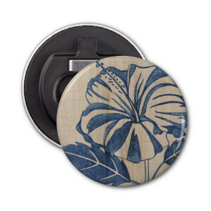 Indigo Hibiscus Bottle Opener