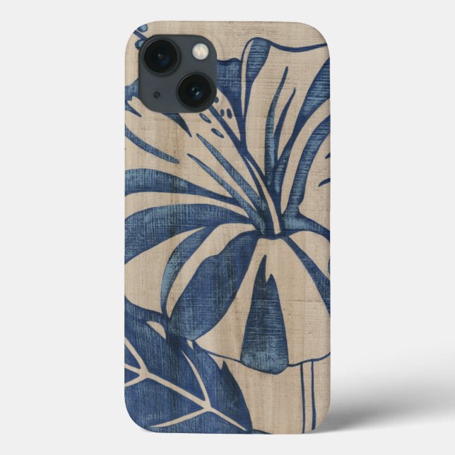 Indigo Hibiscus Case-Mate iPhone Case (Back)