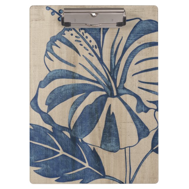 Indigo Hibiscus Clipboard (Front)
