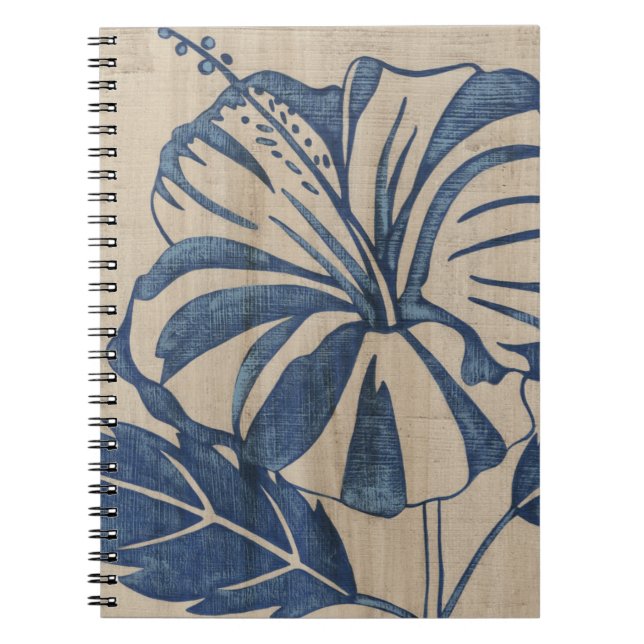 Indigo Hibiscus Notebook (Front)