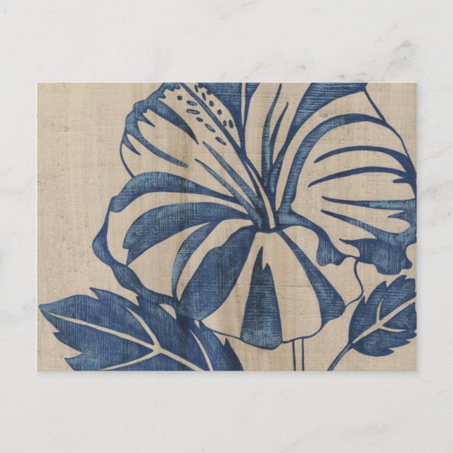 Indigo Hibiscus Postcard (Front)
