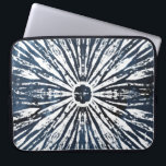 Indigo Ink Radial Motif Laptop Sleeve<br><div class="desc">Indigo Ink Motif I by June Erica Vess. Radial design created from indigo blue colouring and various geometric shapes.</div>