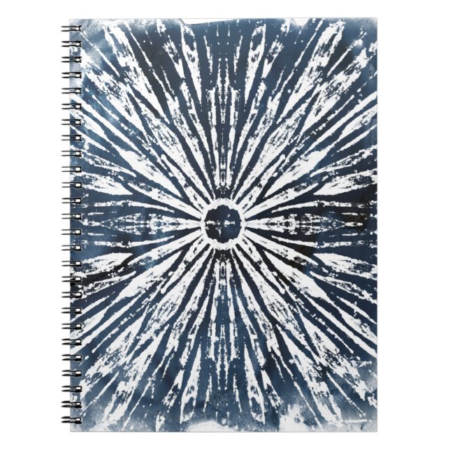 Indigo Ink Radial Motif Notebook (Front)