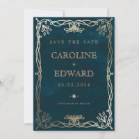 Indigo Medieval Gold Ivy Wedding 