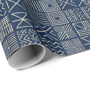 Indigo Mudcloth   Artisan Weave Wrapping Paper