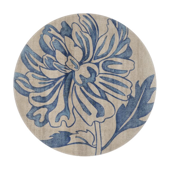 Indigo Mum Cutting Board (Front)