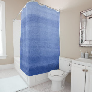 Indigo Navy Blue Ombre Watercolor Pattern