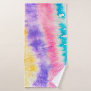 Indigo Old Dirty Wall. Dye Bohemian. Yellow Splash Bath Towel