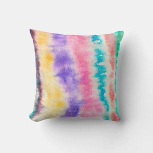 Indigo Old Dirty Wall. Dye Bohemian. Yellow Splash Throw Pillow