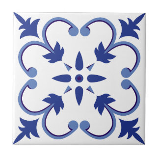 Indigo Petal Vine Tile