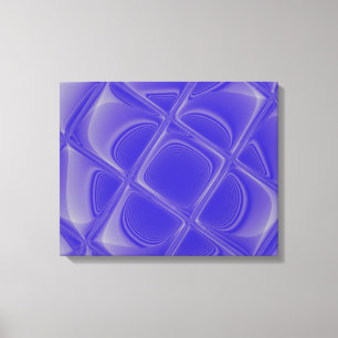 Indigo Petals Morphed Wrapped Canvas