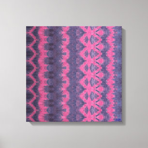 Indigo Pink Stretched Canvas Print