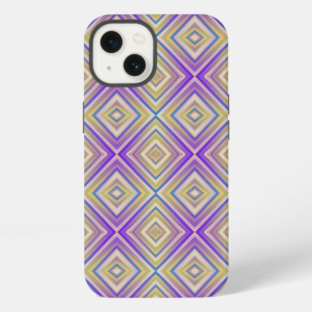Indigo Purple Alternative Diamond Pattern iPhone Case (Back)