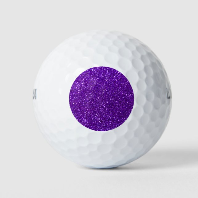 Indigo purple glitter golf balls (Front)