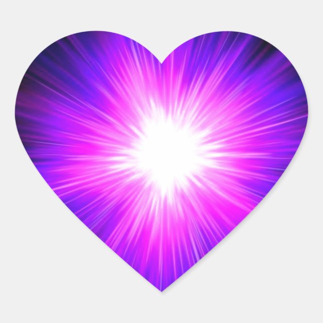 Indigo purple healing flame reiki divine energy heart sticker (Front)