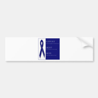 Indigo Ribbon. -Support, Light, Hope. -DBI Bumper Sticker