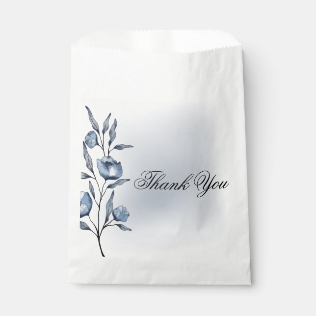 Indigo Romance Wedding Favor Bags (Front)