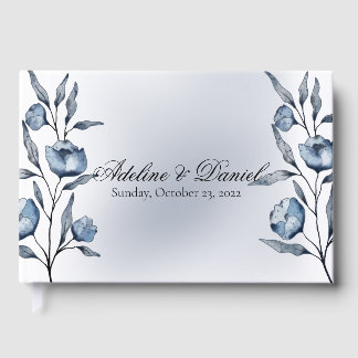 Indigo Romance Wedding Guest Book