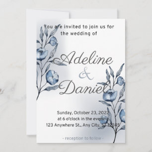 Indigo Romance Wedding Invitations