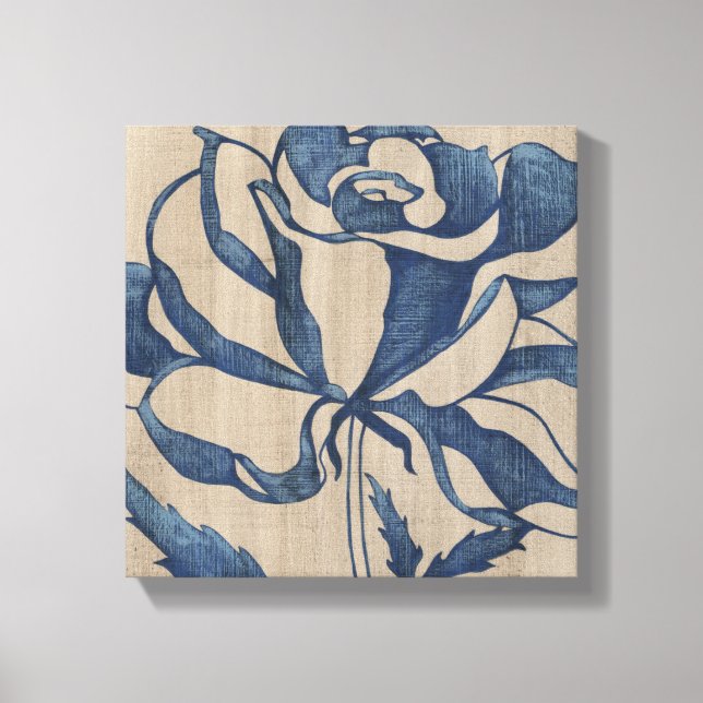 Indigo Rose Canvas Print (Front)