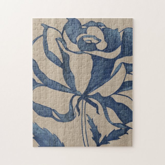 Indigo Rose Jigsaw Puzzle (Vertical)