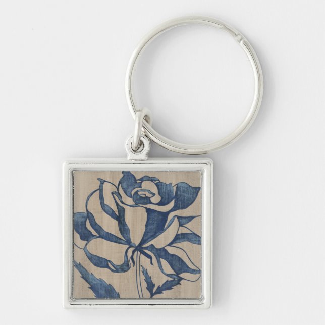 Indigo Rose Keychain (Front)