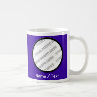 Indigo Round Photo & Text Mug - Create Your Own