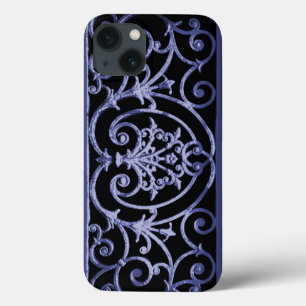 Indigo scrollwork pattern Case-Mate iPhone case