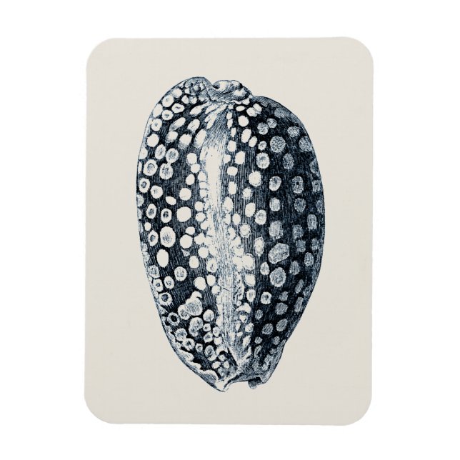 Indigo Seashell Magnet (Vertical)