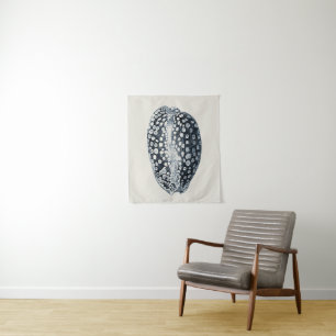 Indigo Seashell Tapestry