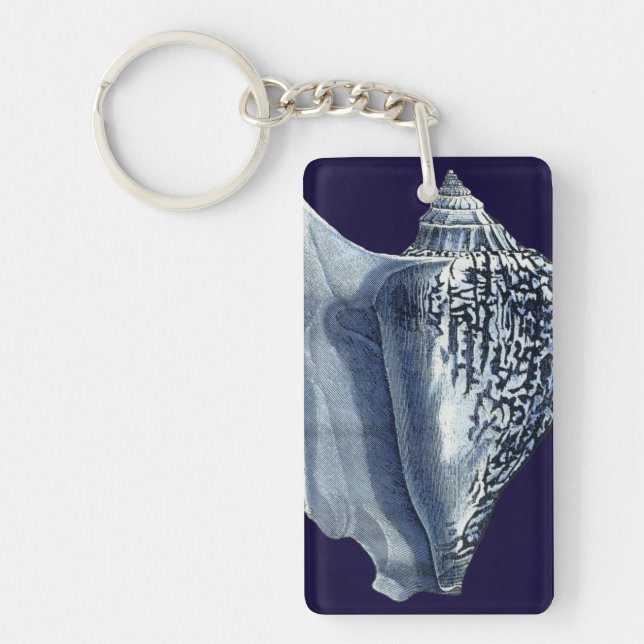 Indigo Shells I Keychain (Front)