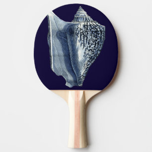 Indigo Shells I Ping Pong Paddle
