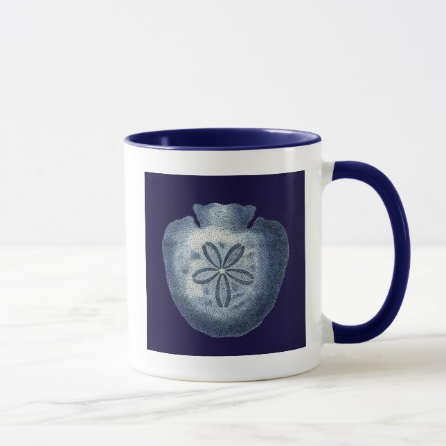 Indigo Shells III Mug (Right)
