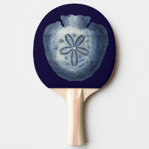 Indigo Shells III Ping Pong Paddle