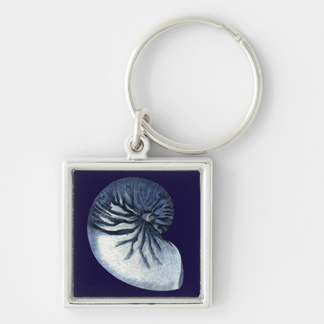 Indigo Shells VII Keychain (Front)