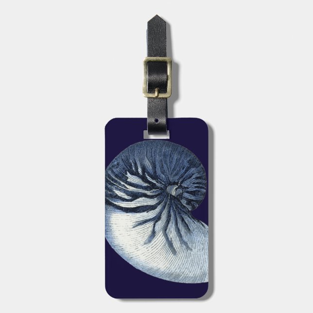 Indigo Shells VII Luggage Tag (Front Vertical)