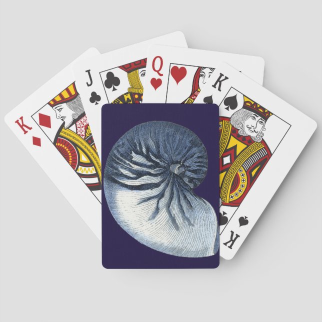 Indigo Shells VII Playing Cards (Back)
