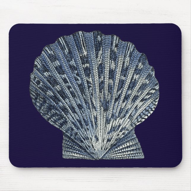 Indigo Shells VIII Mouse Pad (Front)