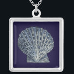 Indigo Shells VIII Silver Plated Necklace<br><div class="desc">Marine Life</div>