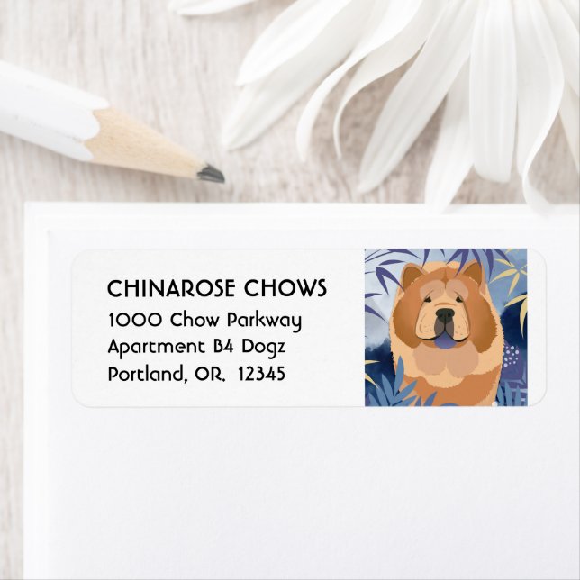INDIGO smooth chow Return Address Label Customize (Insitu)