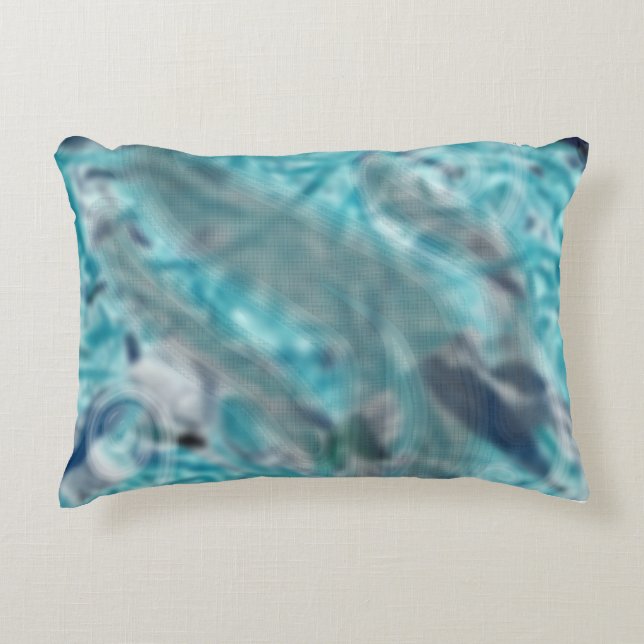 Indigo Splash drops Accent Pillow (Front)