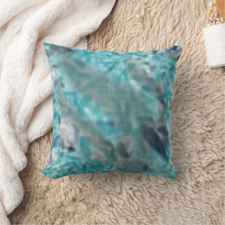 Indigo Splash Drops Throw Pillow
