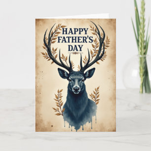 Indigo Stag Fathers Day Card