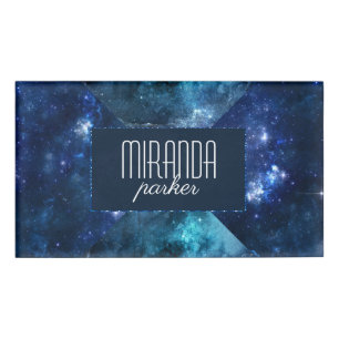 Indigo Starfield Star Galaxy Name Tag