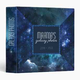 Indigo Starfield Stardust Galaxy 3 Ring Binder